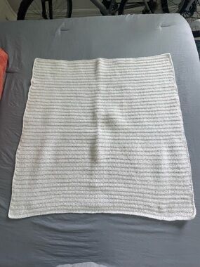 White Crochet Blanket Afghan